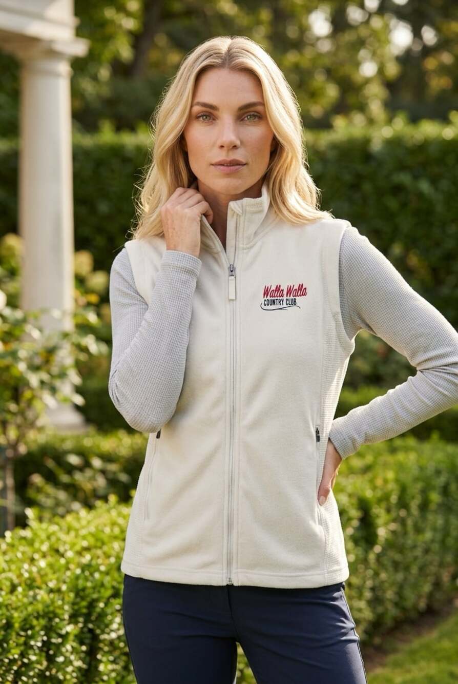 OuRay Walla Walla Country Club Fleece Vest Size M